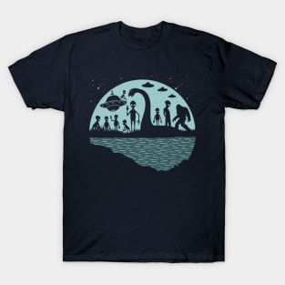 Bigfoot Loch Ness Monster And Aliens T-Shirt